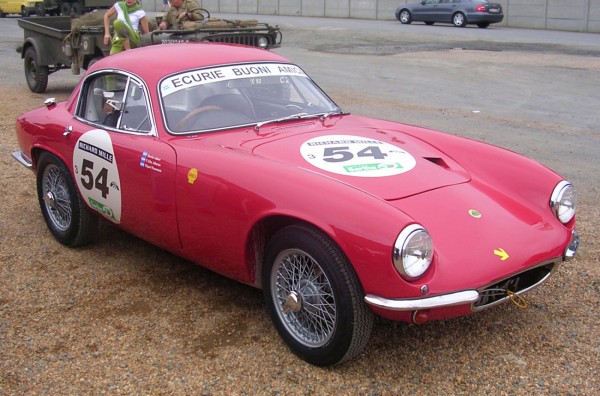 Lotus Elite Type 14 Racing Car on Dunlop Racing Tires